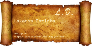 Lakatos Darinka névjegykártya